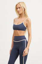 Base Contrast Trim Cami Bra - Midnight Blue/Tofu