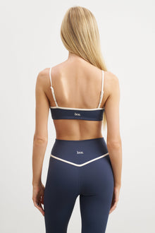 Base Contrast Trim Cami Bra - Midnight Blue/Tofu