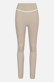 Base Contrast Trim Leggings - Taupe/Tofu