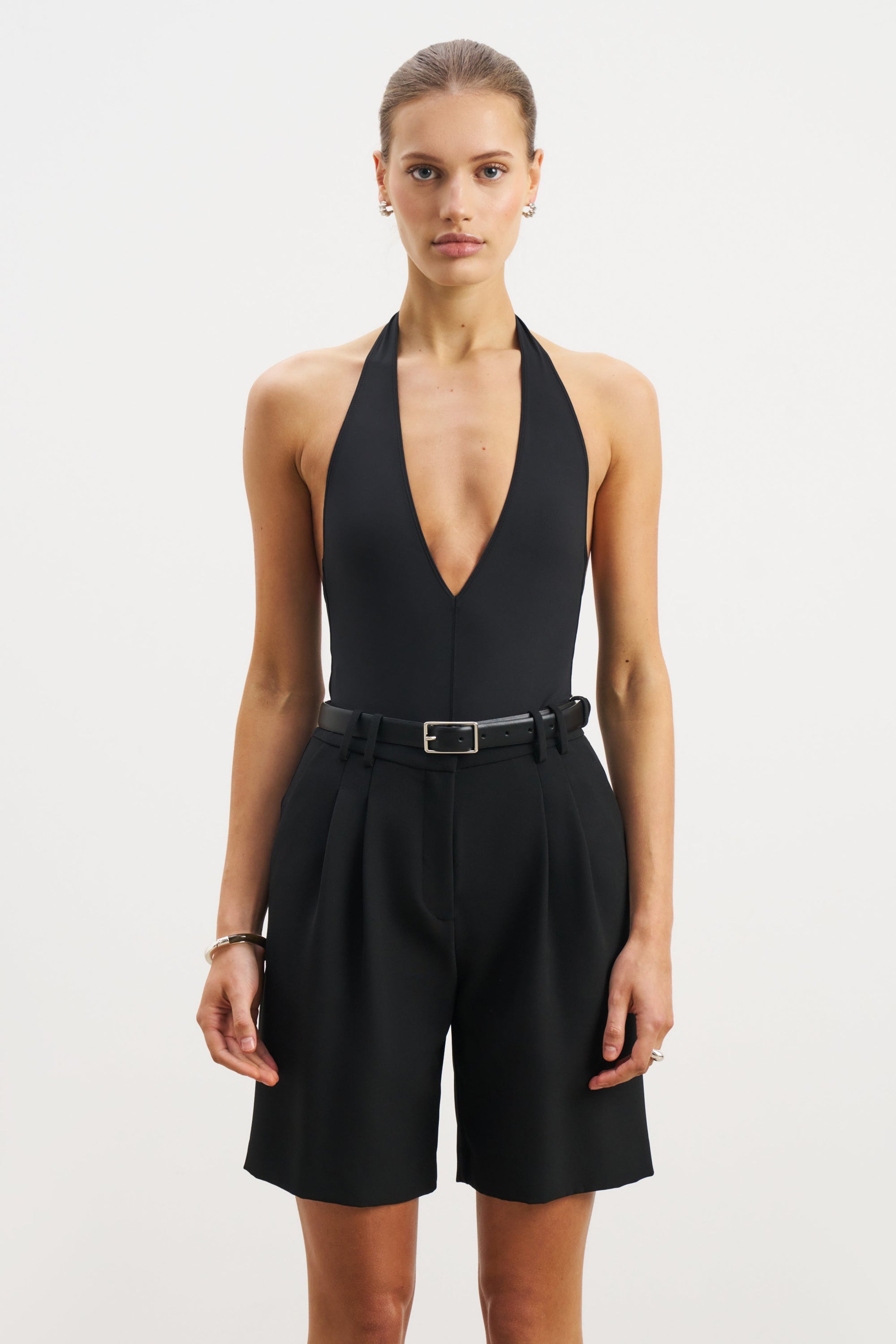 Effortless Pleated Longline Shorts - Black | BOA US Effortless Pleated Longline Shorts - Black | BOA US
