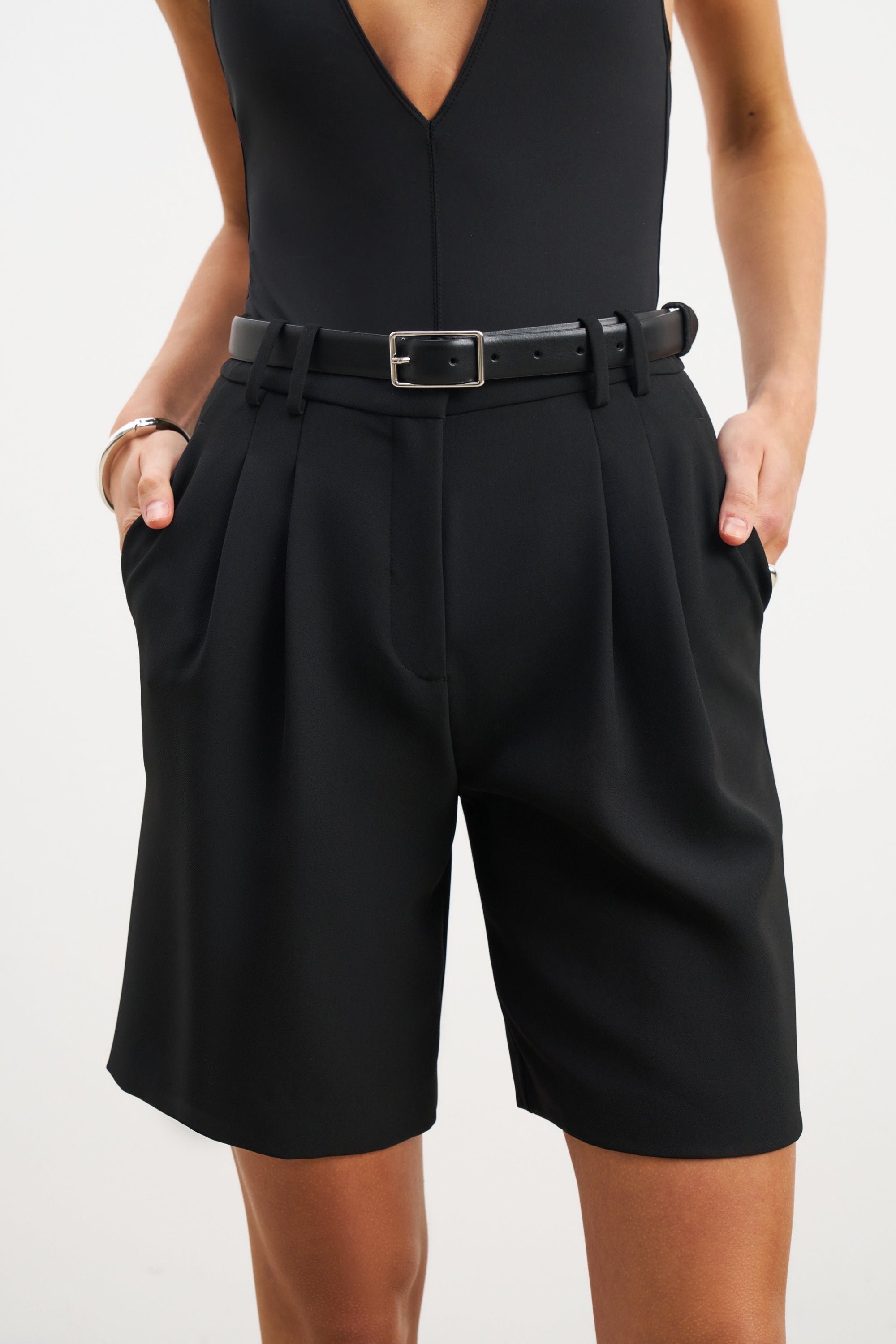 long black dress shorts Women's Black Shorts