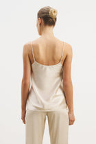 Satin Scoop Neck Camisole - Champagne