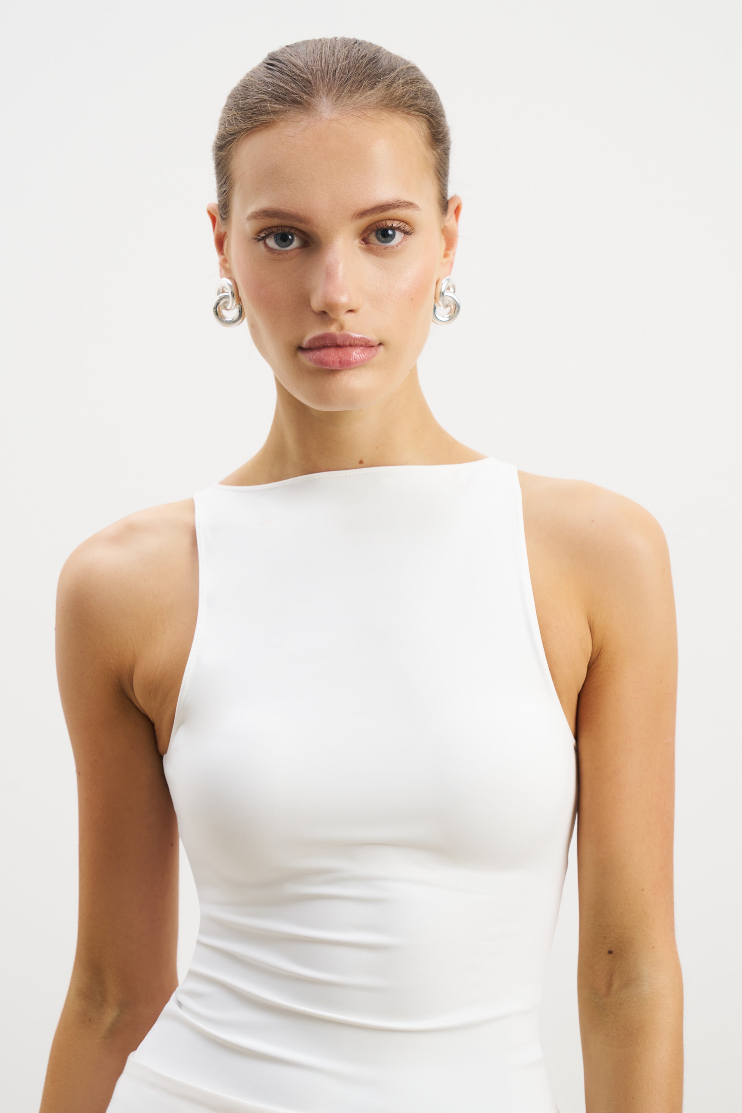 Boat Neck Tank Top - White | BOA US