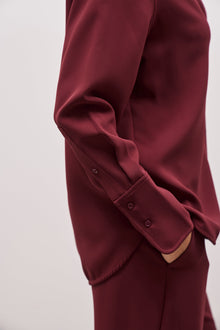 Effortless Oversized Shirt - Burgundy