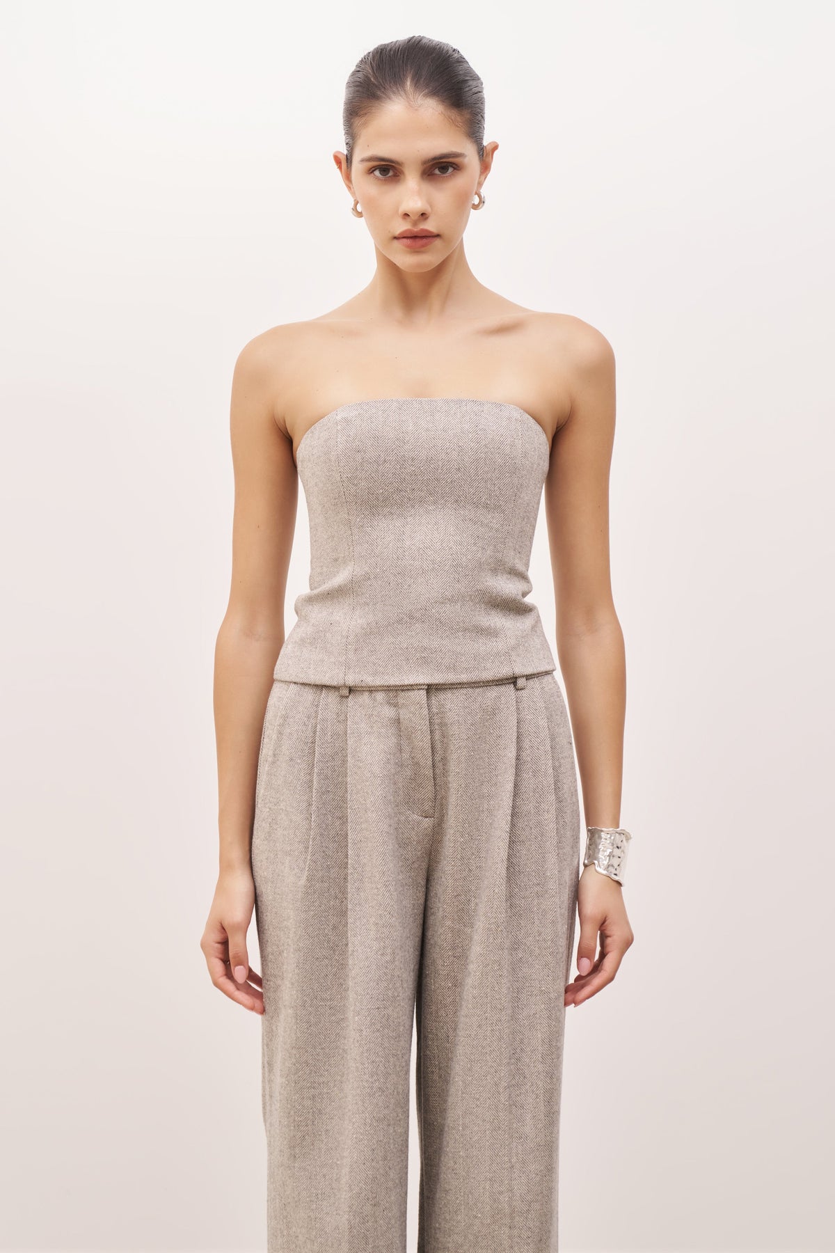 Herringbone Strapless Bodice - Herringbone