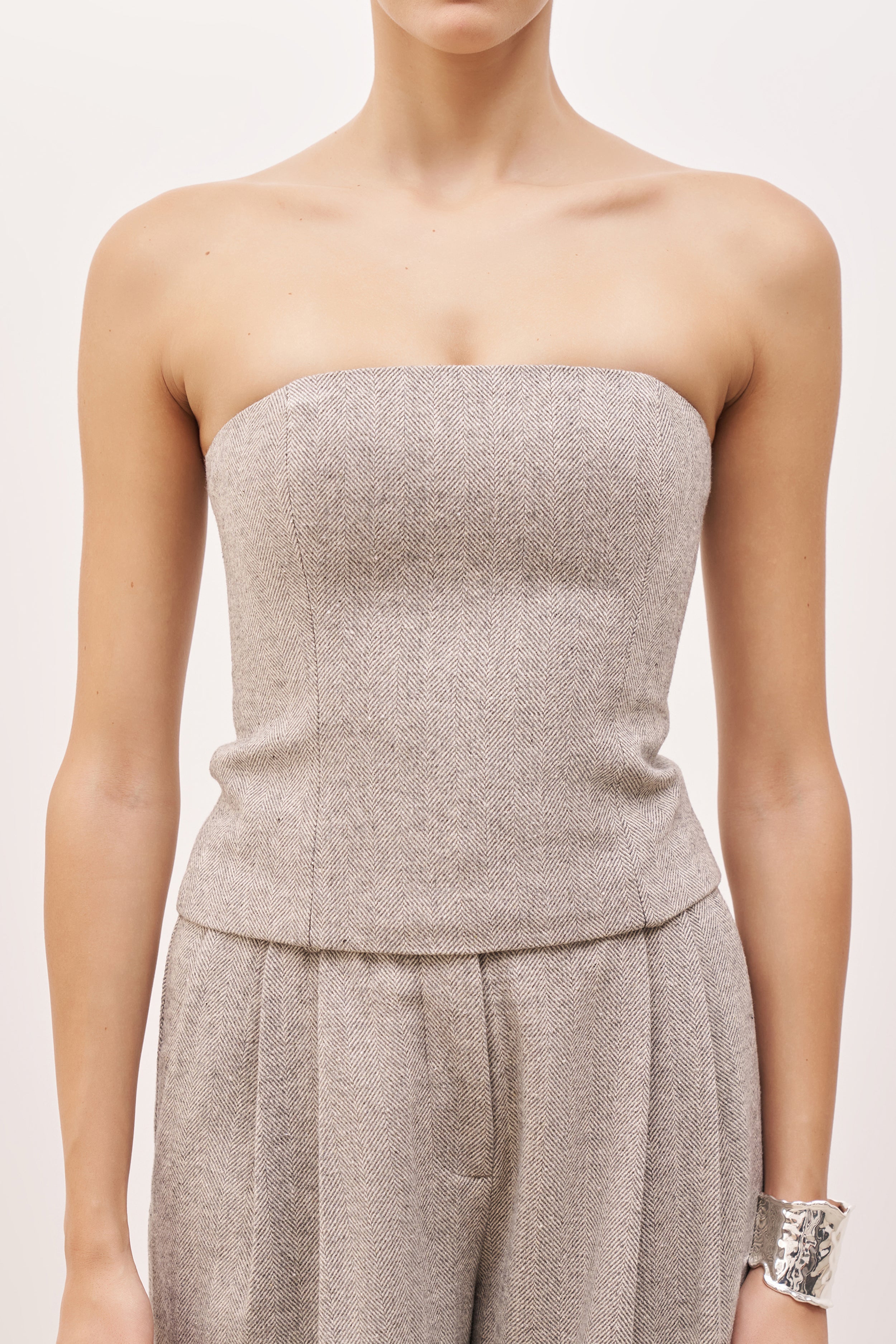 Herringbone Strapless Bodice - Herringbone