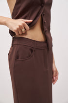 Mid Rise Effortless Maxi Skirt - Truffle