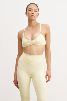 Base Sculpting Skinny Ruched Bra - Buttermilk