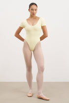 Base Sculpting Cross Back Bodysuit - Buttermilk