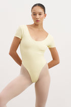 Base Sculpting Cross Back Bodysuit - Buttermilk
