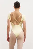 Base Sculpting Cross Back Bodysuit - Buttermilk