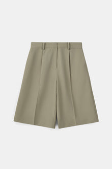 Tailored Dropped Waist Longline Shorts - Antique Sage