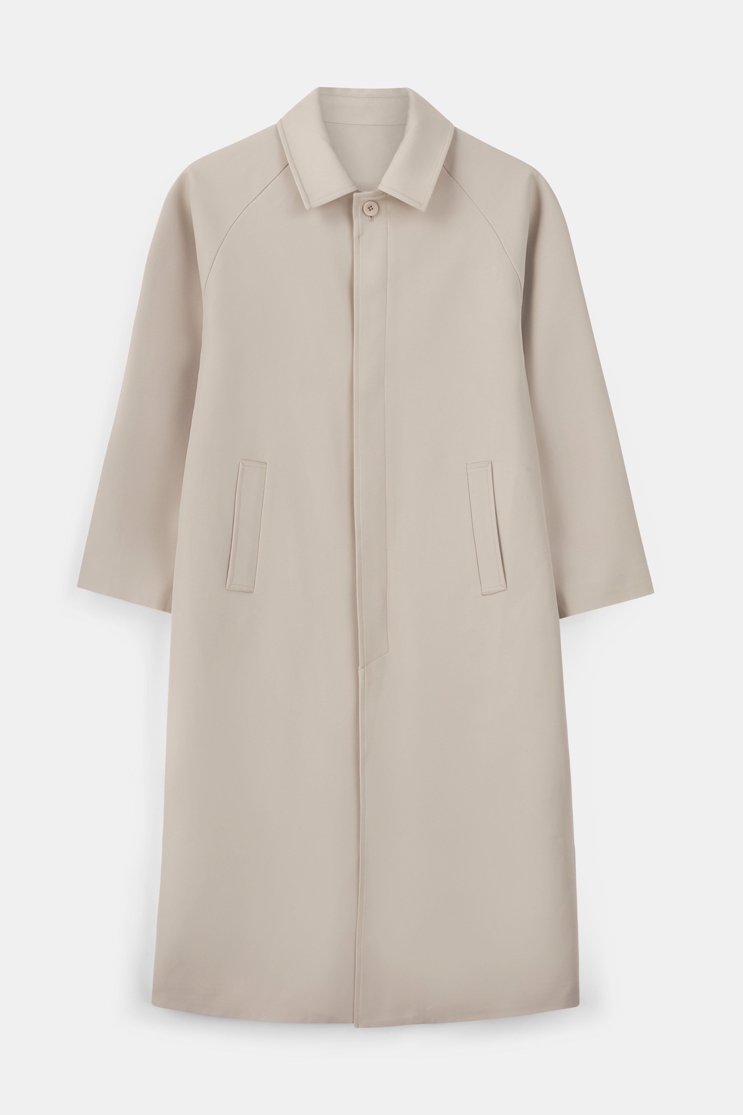 Clean Cut Longline Driving Coat - Stone