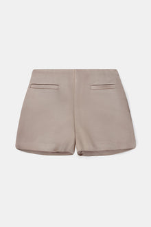 Tailored Satin Micro Shorts - Mink