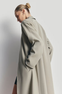 Clean Cut Longline Driving Coat - Antique Sage