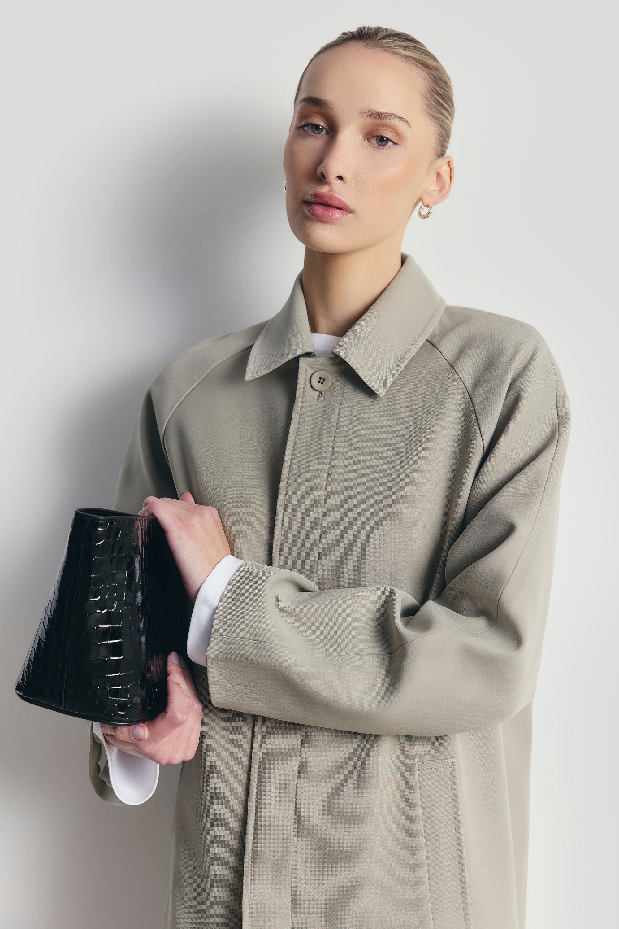 Clean Cut Longline Driving Coat - Antique Sage