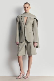 Oversized Single Breasted Blazer - Antique Sage