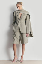 Oversized Single Breasted Blazer - Antique Sage