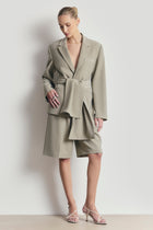 Oversized Single Breasted Blazer - Antique Sage