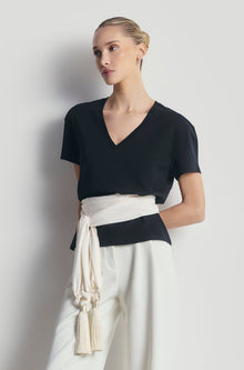 Classic V Neck T Shirt - Black