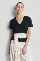 Classic V Neck T Shirt - Black