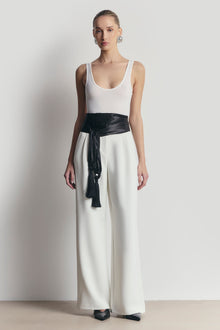 High Gloss Satin Tassel Shawl - Black