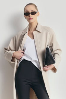 Clean Cut Longline Driving Coat - Stone