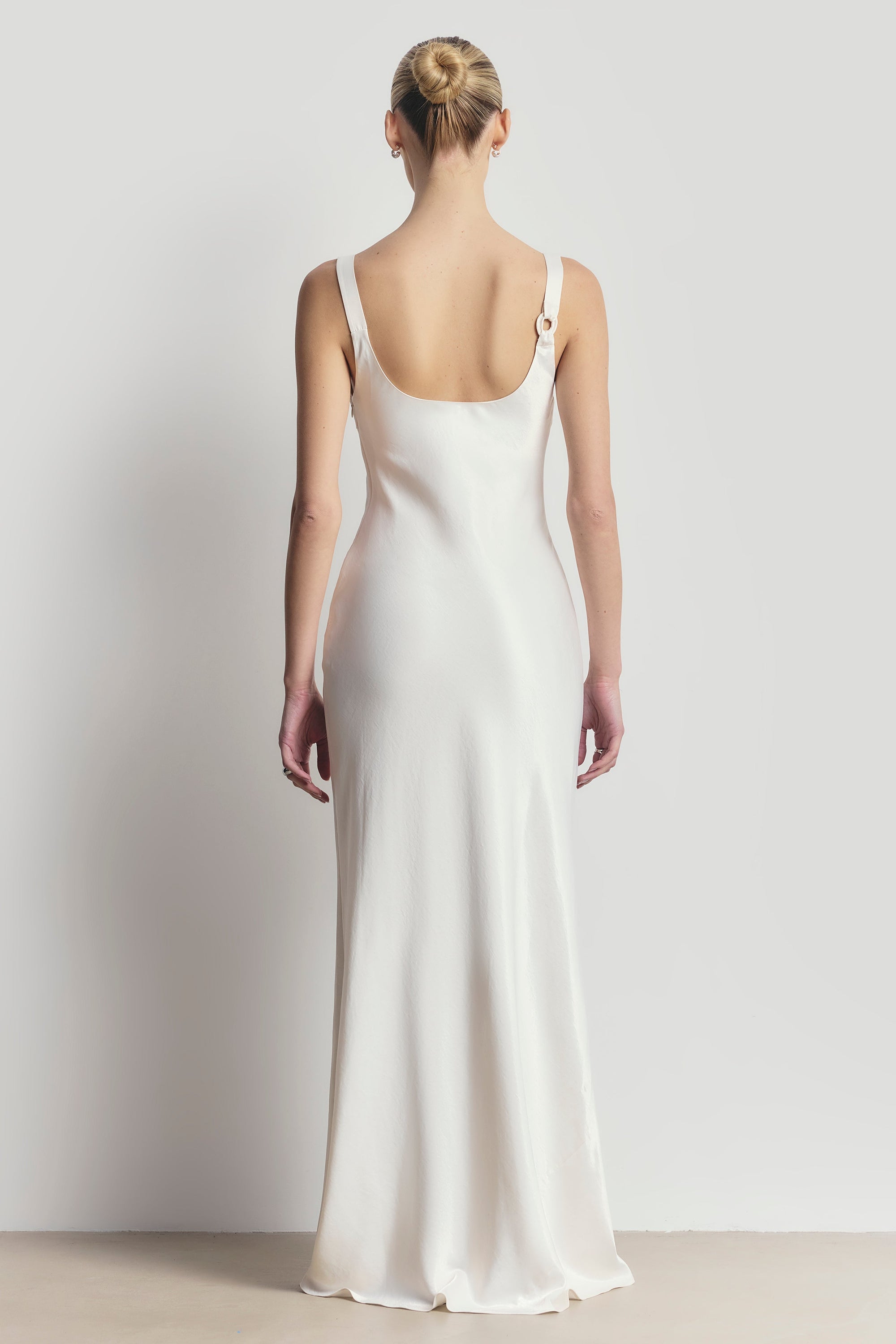 High Gloss Satin Cowl Neck Gown - Cream | BOA US High Gloss Satin Cowl Neck Gown - Cream | BOA US