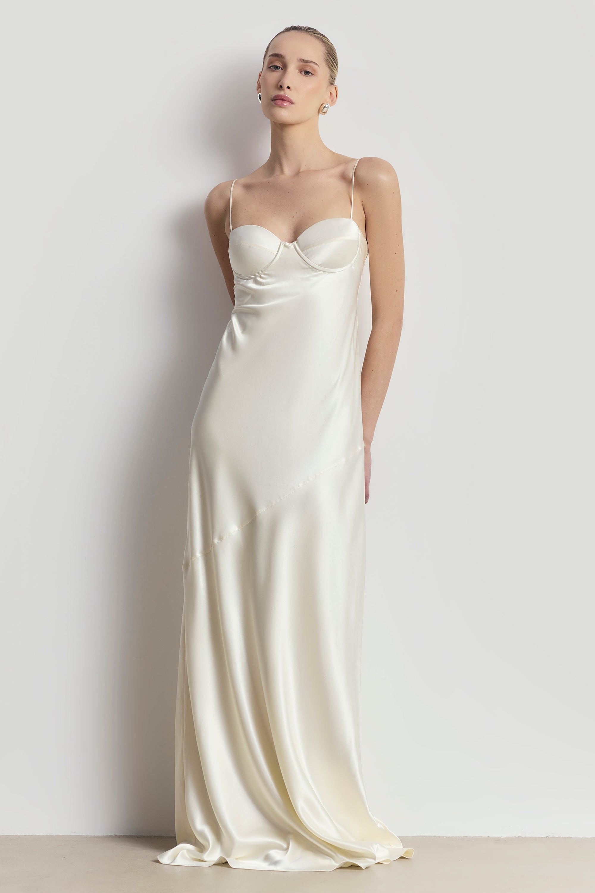 satin cup dress Satin Cup Detail Slip Dress