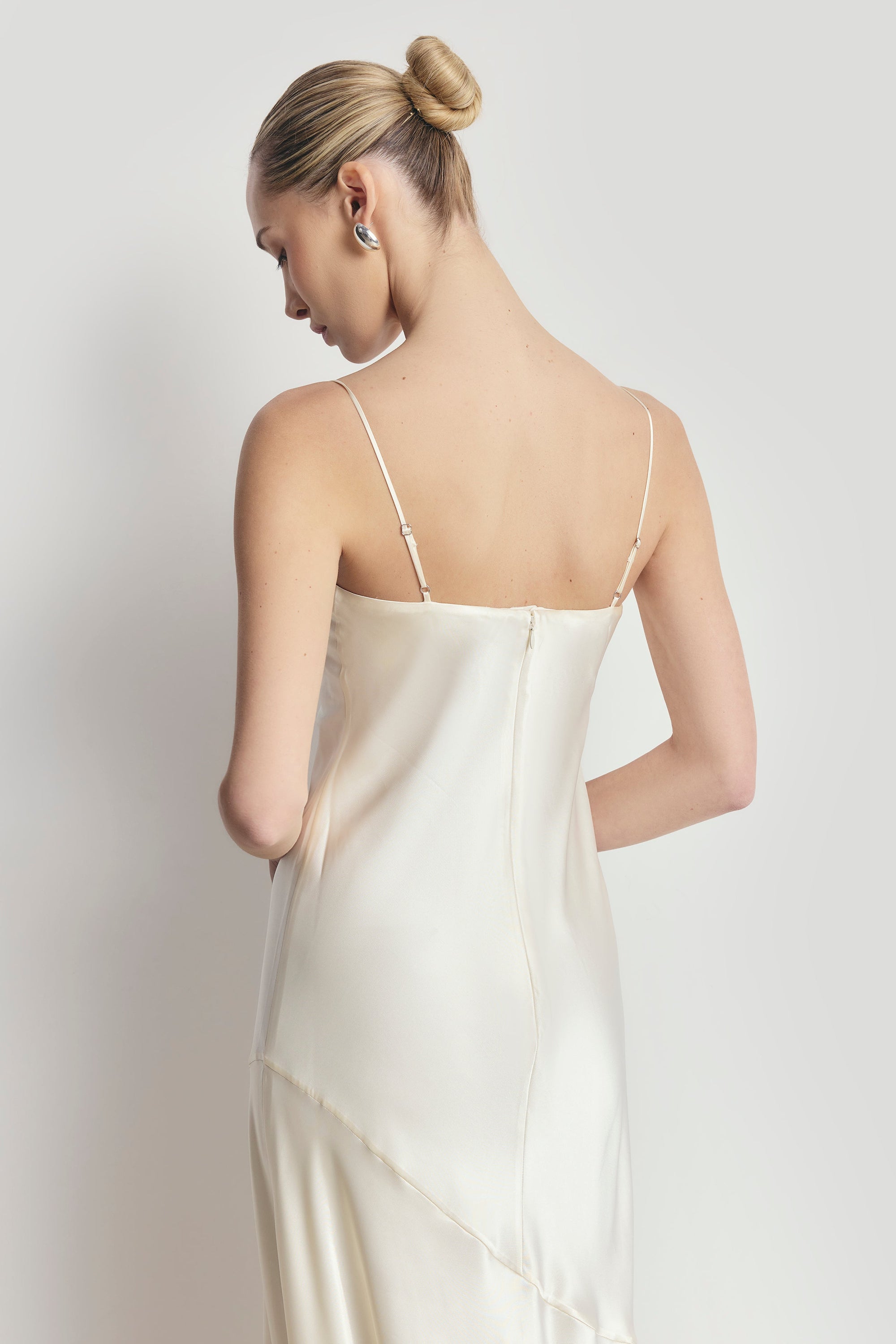 cream slip dress Melinda Slip Dress