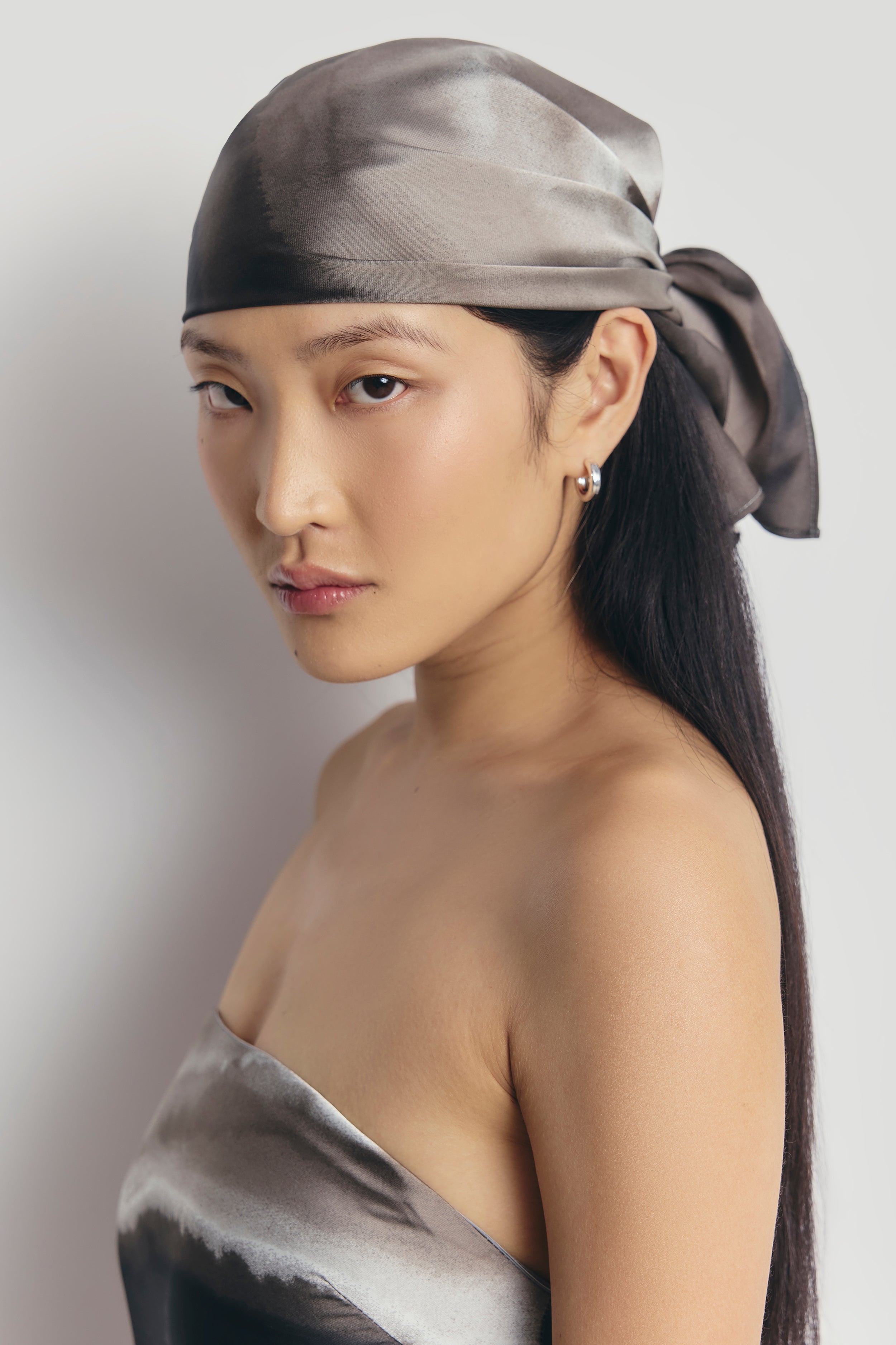 Satin Scarf - Sage Marble