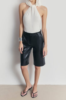 Hooded Halterneck Bodysuit - White