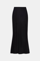Cupro Bias Cut Maxi Skirt - Black