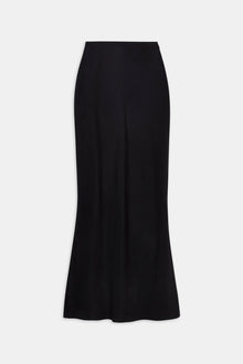 Cupro Bias Cut Maxi Skirt - Black