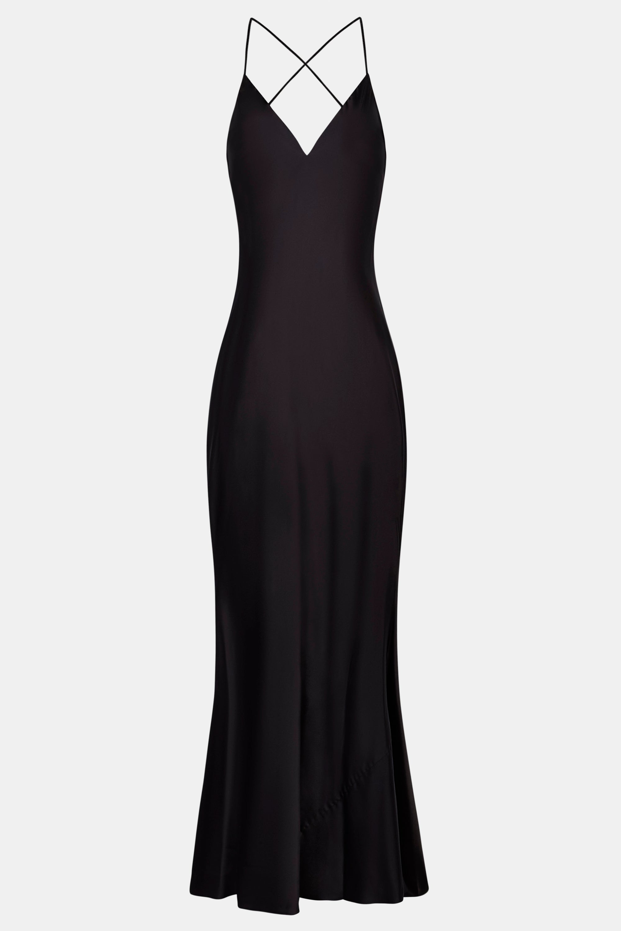 Satin Slinky Cowl Back Gown - Black | BOA US Satin Slinky Cowl Back Gown - Black | BOA US