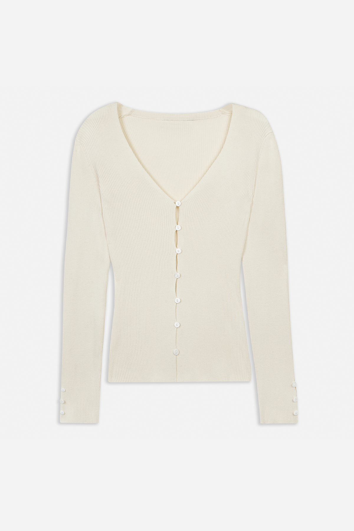 Cream v neck cardigan best sale