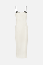 Tailored Bustier Maxi Dress - Cream/Black