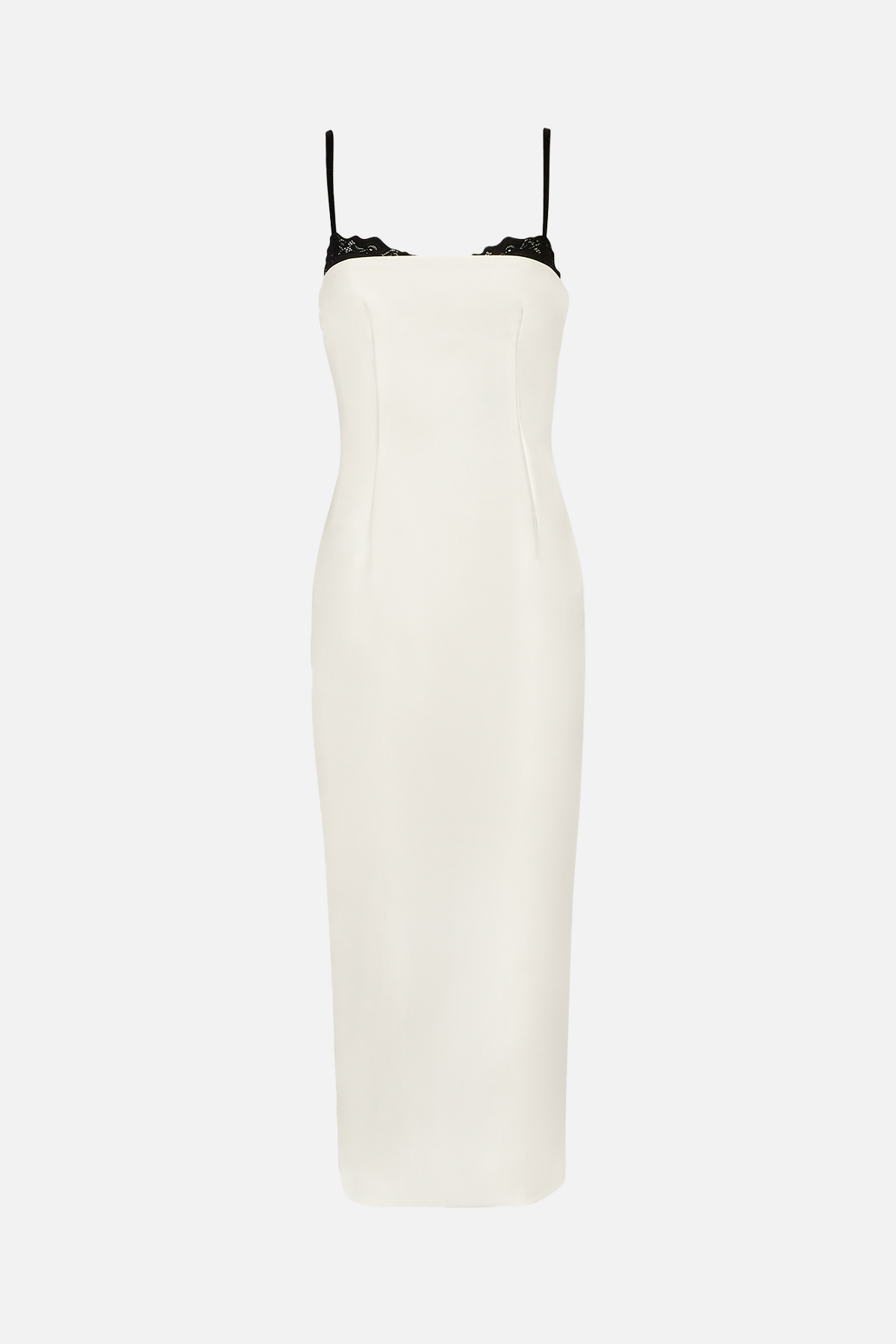 Tailored Bustier Maxi Dress - Cream/Black