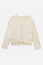 Relaxed Cashmere Blend Cardigan - Cream