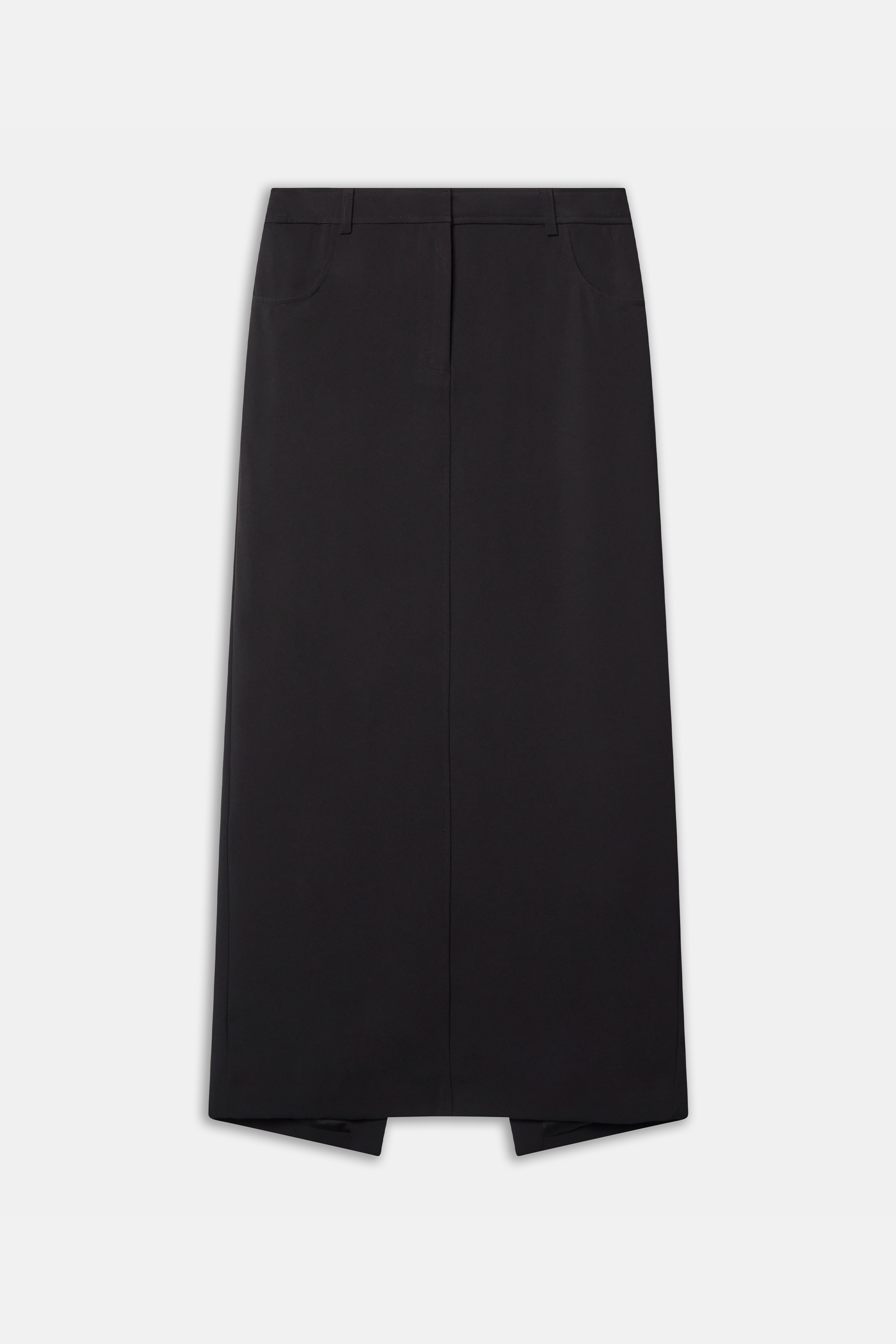 Mid Rise Effortless Maxi Skirt - Black