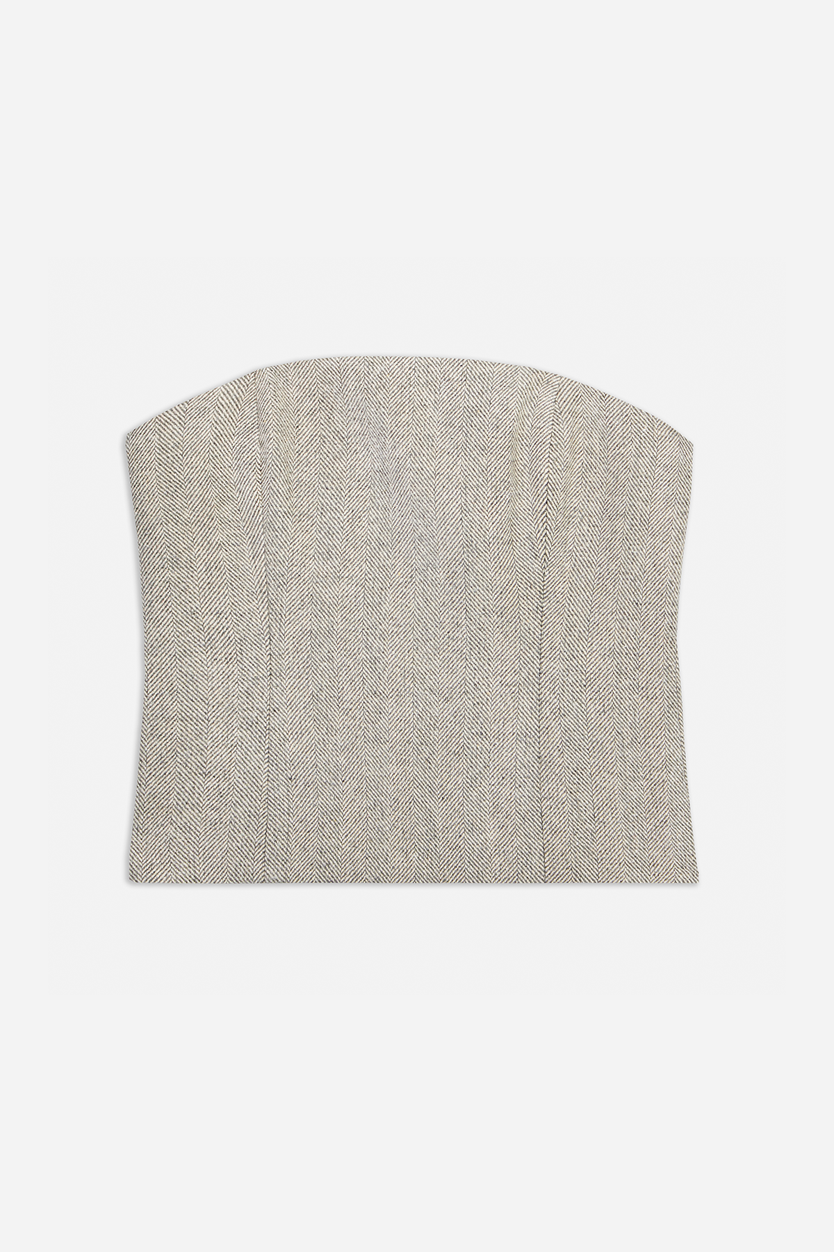 Wool Herringbone Strapless Bodice - Herringbone