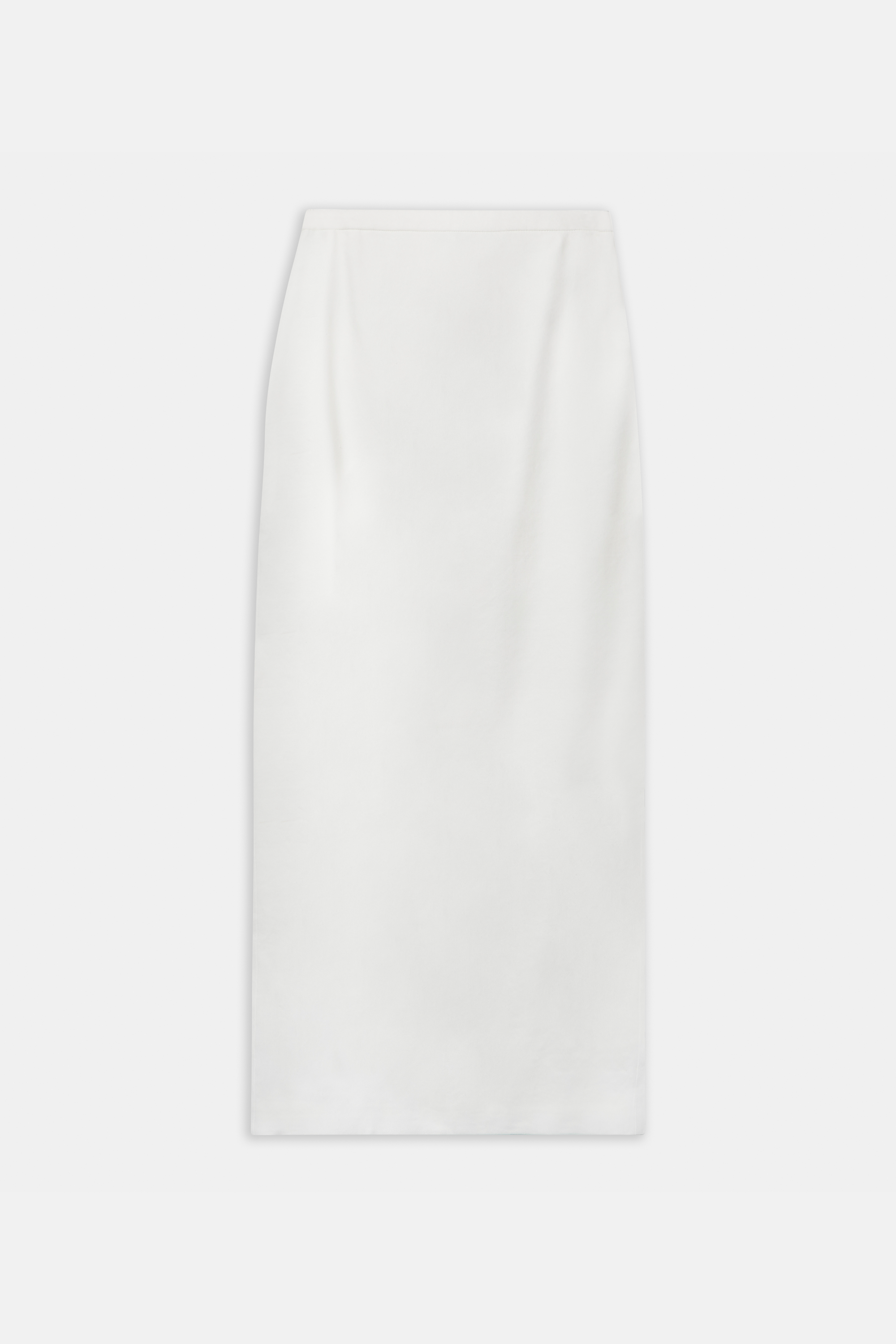 Mid Rise Linen Maxi Skirt - White