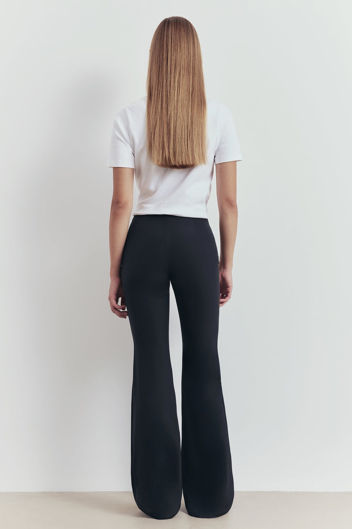 Tailored Clean Cut Wide Leg Trousers - Petrol