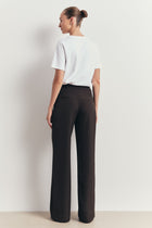 Tailored High Rise Wide Leg Trousers - Java
