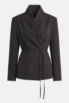 Tailored Cocoon Blazer with Belt - Java
