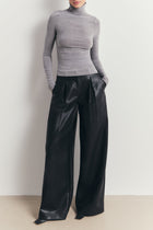 High Neck Longsleeve Top - Slate