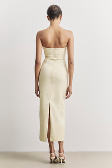 Strapless Ruched Midaxi Dress - Buttermilk