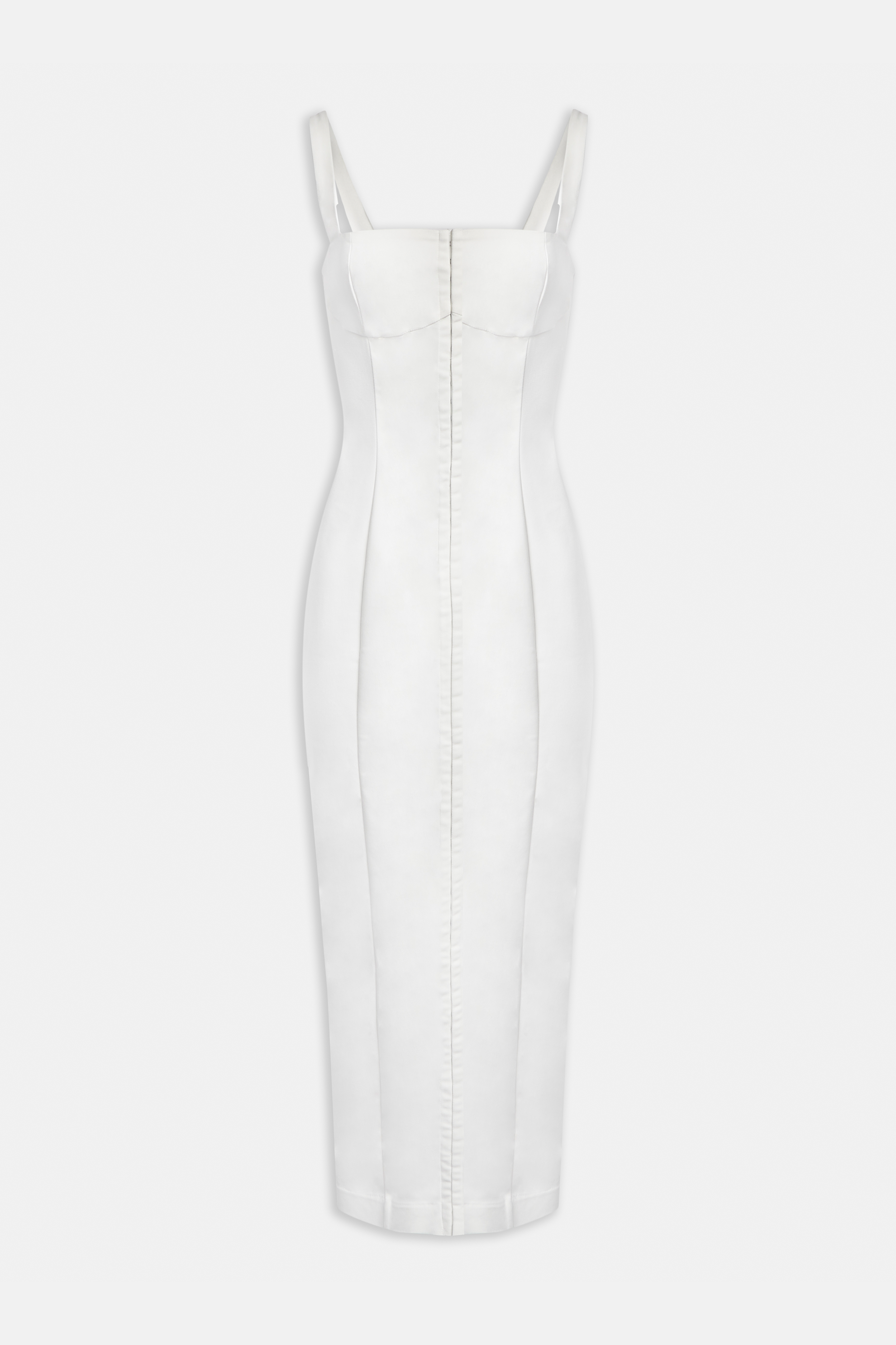 Square Neck Corset Maxi Dress - Ivory