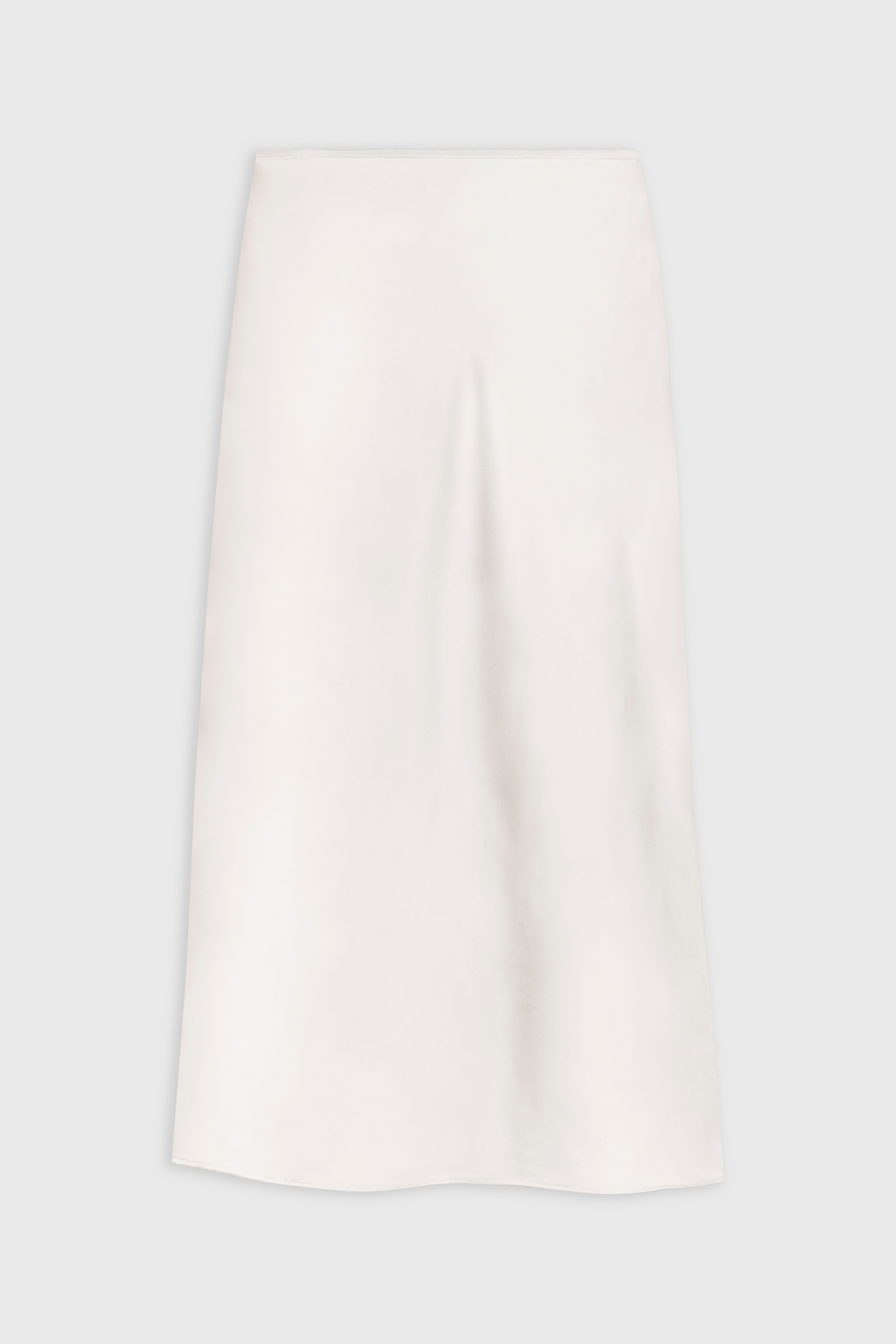 Satin Mid Rise Maxi Skirt - Champagne