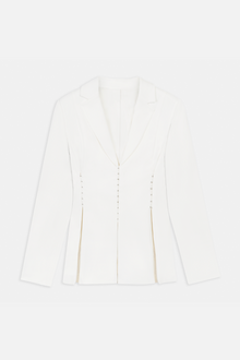 Hook & Eye Hourglass Blazer - White